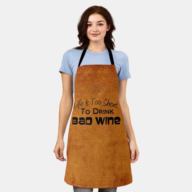 Fun Wine Quote Apron! Apron (Worn)