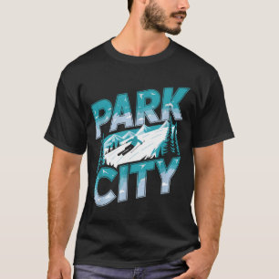 Fun winter sport skiing adventure, park city ski T-Shirt