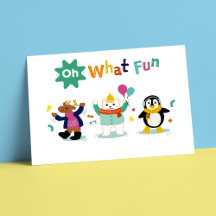 Fun Winter Wonderland Kids Birthday Party Invites