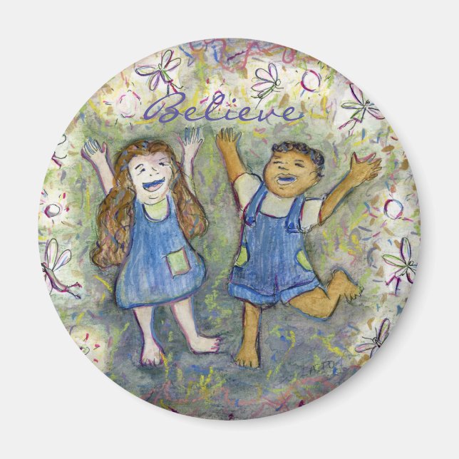 Fun with Fairies Art Custom Refrigerator Magnets (Front)