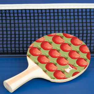 Fun with Fruit Red Apple Ping Pong Paddle