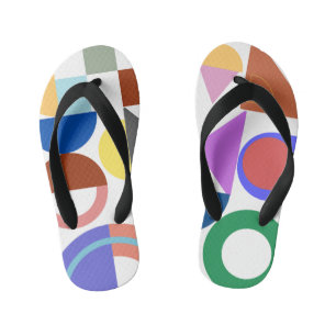 Fun With Geometry Colourful Shapes  Kid's Thongs