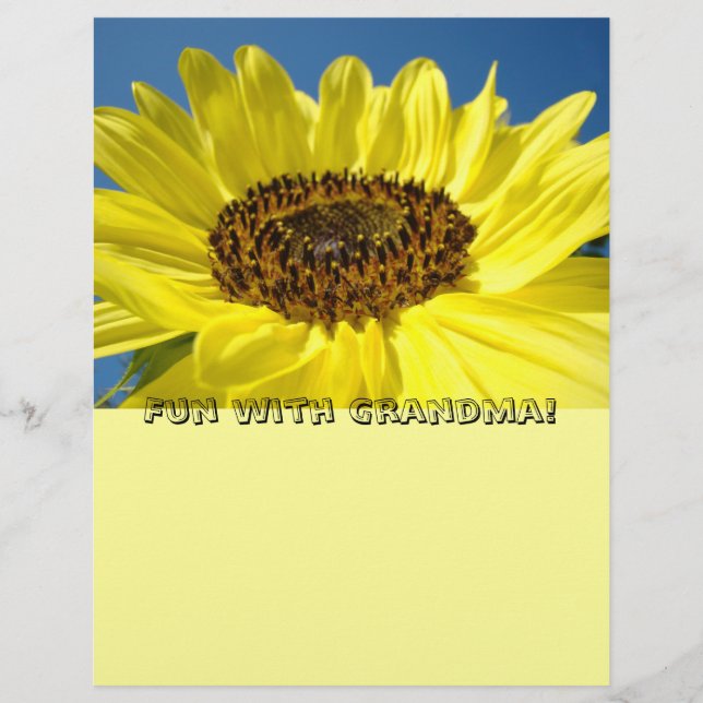 Fun with Grandma! Scrapbook paper Sunflowers (Front)