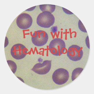 Fun with Hematology Classic Round Sticker