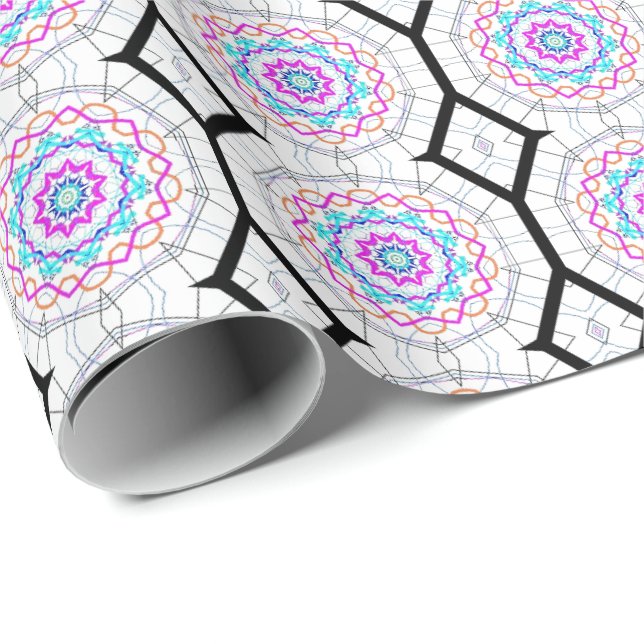 Fun with kaleidoscopes wrapping paper (Roll Corner)