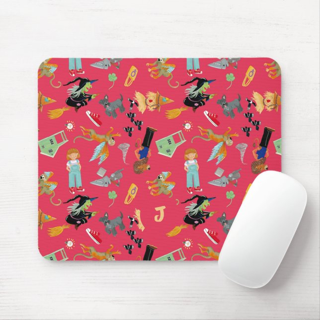 Fun Wizard of Oz on red children's design Mouse Pad (With Mouse)