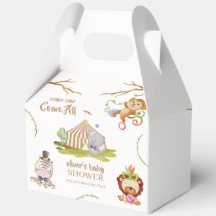 Fun Woodland Safari Animal Circus Baby Shower  Favour Box