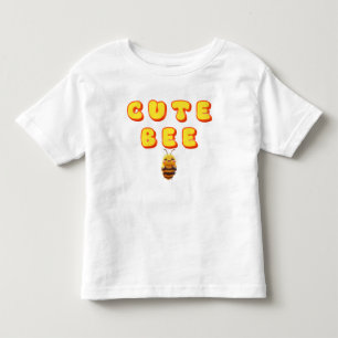 Fun Words 'Cute Bee' in Bold Style Toddler T-Shirt