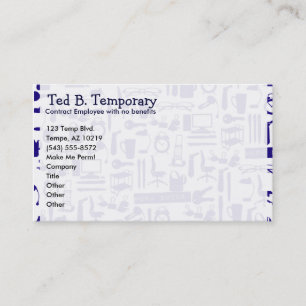 Fun Work Tools Pattern Art  Business Card