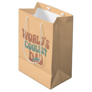Fun world's coolest Dad word art Medium Gift Bag