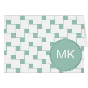 Fun Woven Squares Mint Green
