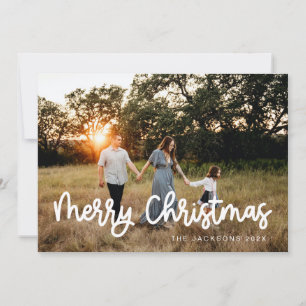 Fun Written Merry Christmas Design Holiday Card