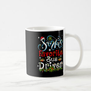 Fun Xmas Lighting Santa's Favourite Bus Driver Chr Coffee Mug
