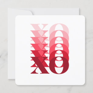 Fun XO in Reds, Valentines Day Holiday Card