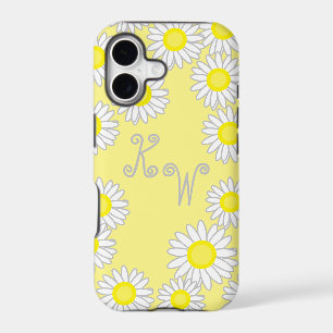 Fun Yellow White Grey Daisy