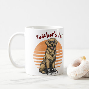 Fun  Yellows with Sunglasses Golden Retriever Coffee Mug