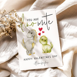 Fun You Are Dino-Mite   Valentines Day Holiday Card
