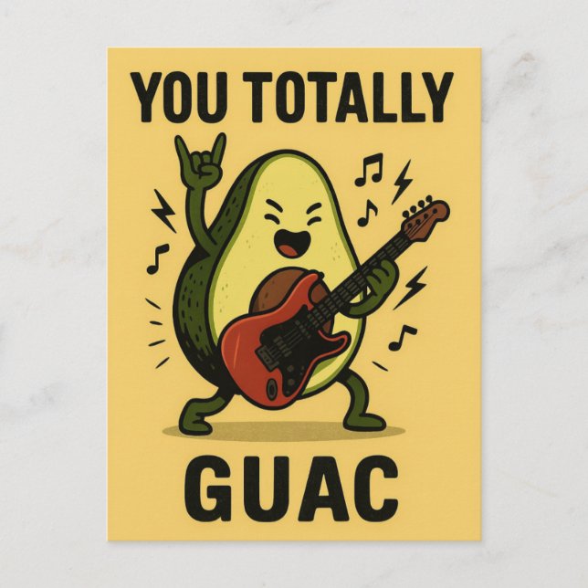 Fun You Totally Guac Holiday Postcard (Front)