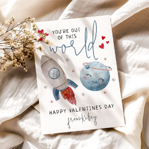 Fun You're Out Of This World   Valentines Day Holiday Card