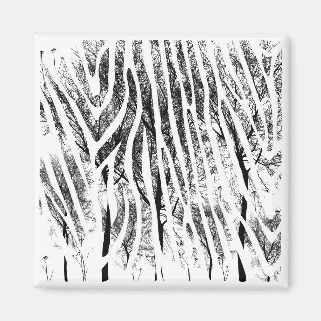 Fun Zebra Print Magnet (Front)
