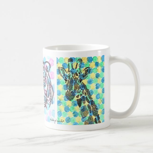 Fun Zebra Tiger Giraffe Mug (Right)