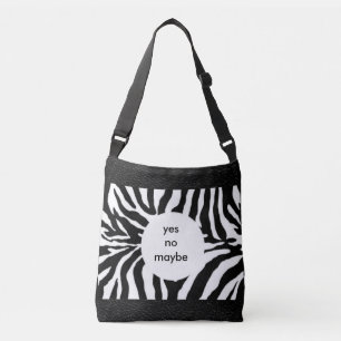 FUN Zebra with Leather Look All-Over-Print Crossbody Bag