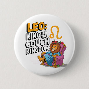 Fun Zodiac Leo design 6 Cm Round Badge