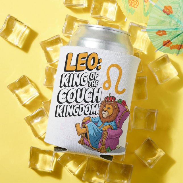 Fun Zodiac Leo design Can Cooler (In Situ Summer)