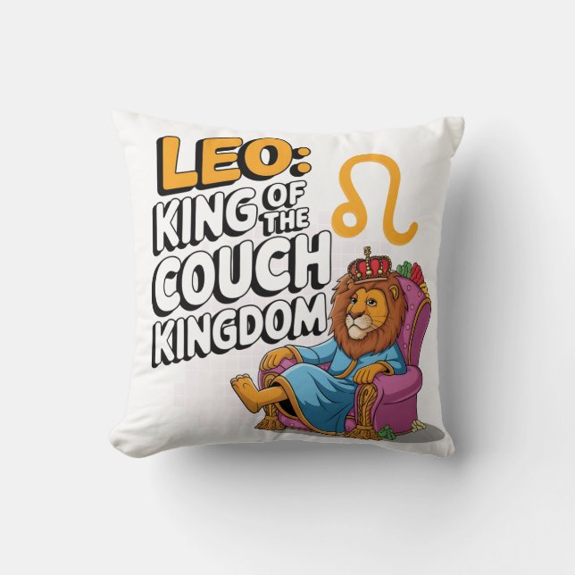 Fun Zodiac Leo design Cushion (Front)