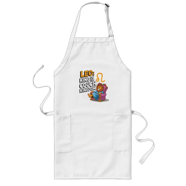Fun Zodiac Leo design Long Apron (Front)