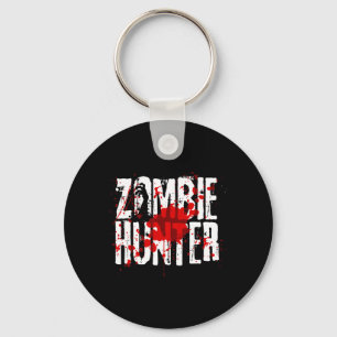 Fun Zombie Hunter Design For Boys Girls Halloween Key Ring