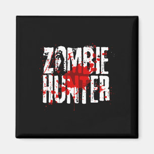 Fun Zombie Hunter Design For Boys Girls Halloween Magnet