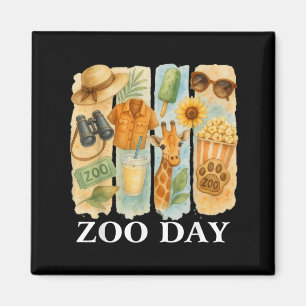 Fun Zoo Day Cute Animals School Field Trip Safari Magnet