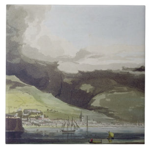 Funchall, plate 1 from 'A Voyage to Cochinchina' b Ceramic Tile