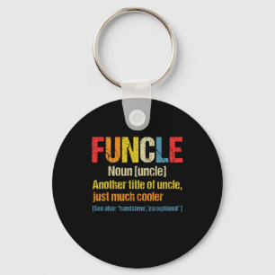 Funcle Definition Funny Gift For Uncle Key Ring