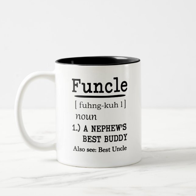 Funcle definition nephew's best buddy funny mug (Left)