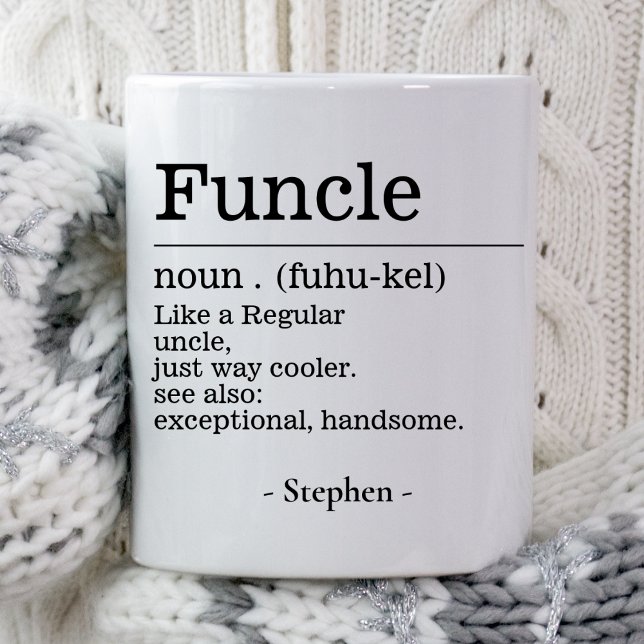 Funcle Definition Uncle Gifts From Niece Nephew Mug (Creator Uploaded)