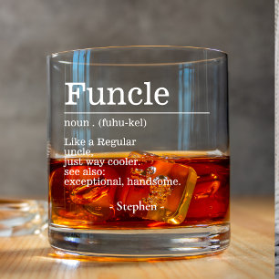 Funcle Definition Uncle Gifts From Niece Nephew Whiskey Glass