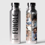 Funcle | Fun Uncle Custom Name Modern Chrome Water Water Bottle<br><div class="desc">Funcle - Fun Uncle Family water bottle The design on the bottle features modern minimalist bold text that says "Funcle ( Fun Uncle ) ".Perfect for,  Anniversaries,  Valentine's Day Gifts. Its customizable nature makes it a special,  unique,  and thoughtful gift for any occasion.</div>