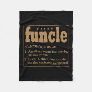 Funcle T Shirt Like A Dad Only Cooler Fleece Blanket