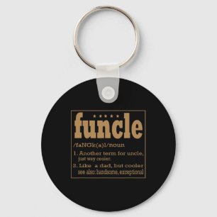 Funcle T Shirt Like A Dad Only Cooler  Key Ring