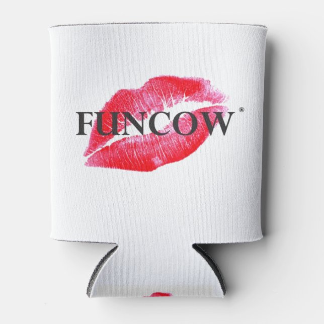 FUNCOW PINK KISS CAN COOLER (Front)
