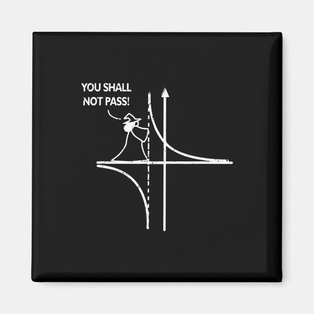 Function Asymptote Geek Math Pun Teacher You Shall Magnet (Front)