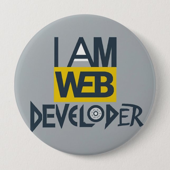 Functional Element for Web Design Round 10 Cm Round Badge (Front)
