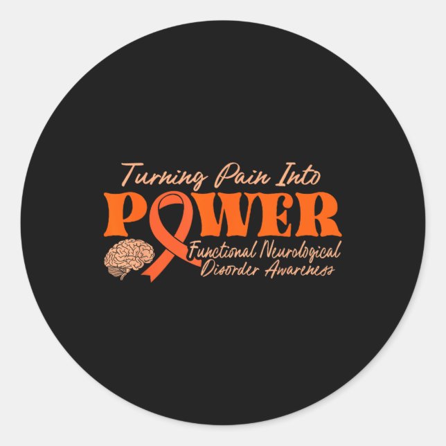 Functional Neurological Disorder Awareness _1  Classic Round Sticker (Front)