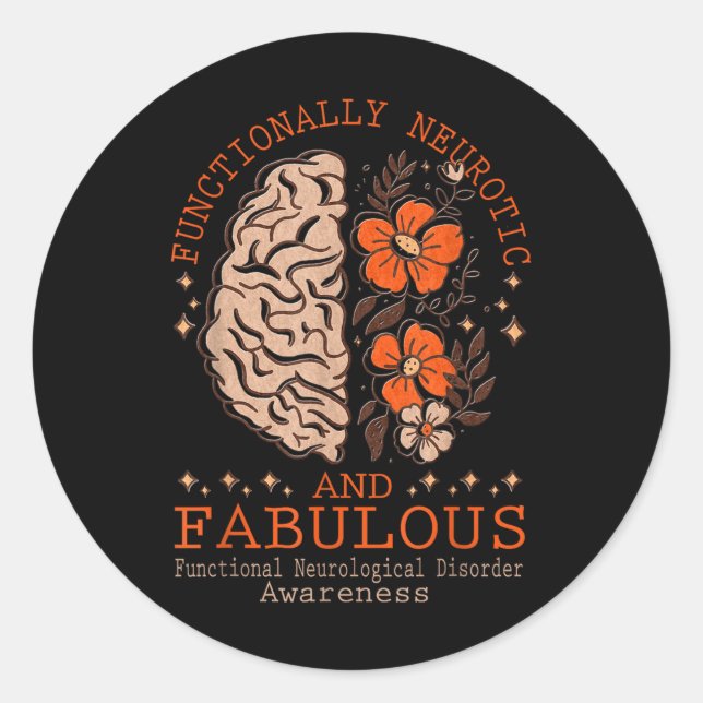 Functional Neurological Disorder Awareness _2  Classic Round Sticker (Front)