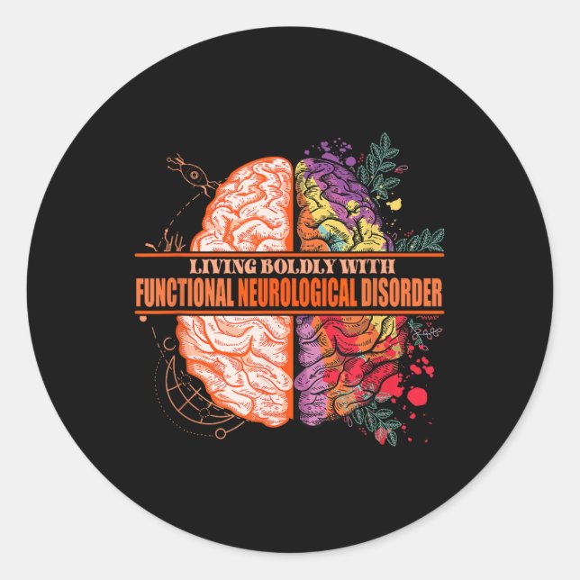 Functional Neurological Disorder Awareness  Classic Round Sticker (Front)