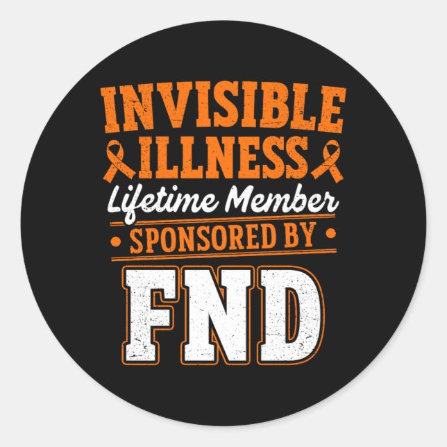 Functional Neurological Disorder FND Warrior Classic Round Sticker (Front)