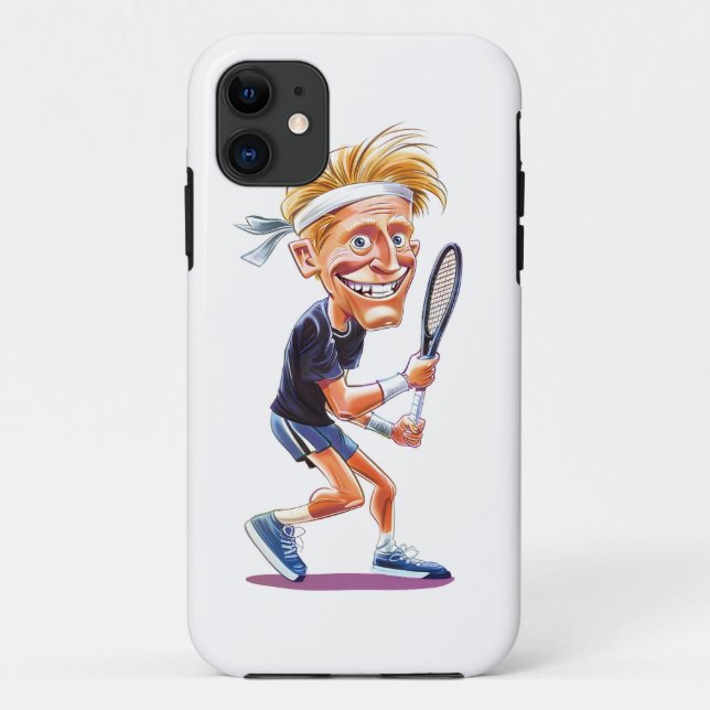 Funda movil caricatura tenista Case-Mate iPhone case (Back)