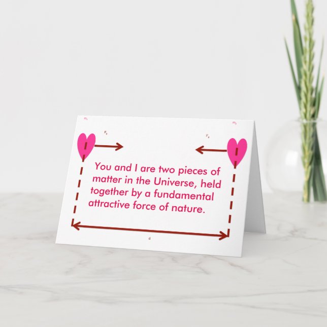 fundamental attraction nerdy funny valentine card (Front)
